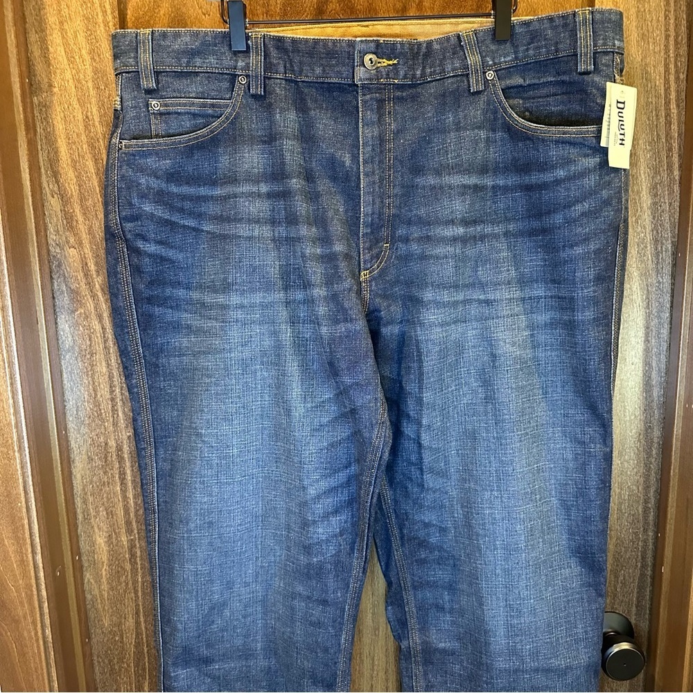 Duluth Trading Co Relaxed Fit Flex Jeans 44x32 - Picture 1 of 8